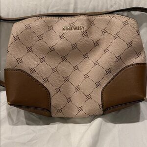 Nine West Tan and Brown Crossbody Bag